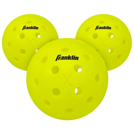 Franklin Sports X-40 Outdoor Pickleballs - Official Size - Optic - 3 Pack