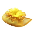 thumbnail image 1 of Sombrero fascinator Zulema Kentucky Derby para mujeres y niñas Amarillo, 1 of 8