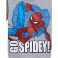 thumbnail image 5 of Boys Marvel Spider-Man 2-Piece Tee & French Terry Shorts Set, Heather Gray/Blue, 5 of 8