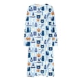 thumbnail image 6 of SELONE Halloween Nightgowns for Women Plus Size Nightshirts Pumpkin Skeleton Long Sleeve Maxi Dress Vacation Homewear, 6 of 8