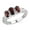 01 - Garnet - January Birthstone, variant on Garnet Ring in 925 Sterling Silver with Platinum Plated - Red Birthstone jewelry for Women - Anniversary Wedding Birthday Christmas Gifts for Her Size - 8