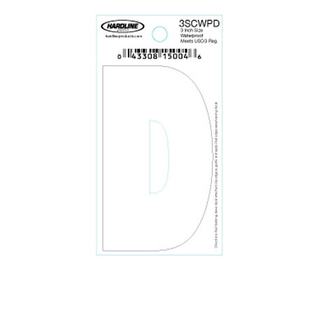 Hardline Products 3 Inch Letter D White 3SCWPD