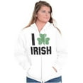 thumbnail image 3 of St Patricks Day Irish Pride Shamrock Unisex Fleece Graphic Zip Up Hoodie Brisco Brands 3X, 3 of 5