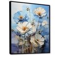 thumbnail image 2 of Designart "Striking Garden Shadows Of Sapphire Poppies" Poppies Floater Framed Wall Decor, 2 of 5