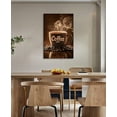 thumbnail image 2 of Coffee Canvas Wall Art Bar Wall Decor Brown Poster Caffe Latte Painting Vintage Artwork for Kitchen Dinging Room Decor Framed(Picture-1,12.00"x18.00"), 2 of 6