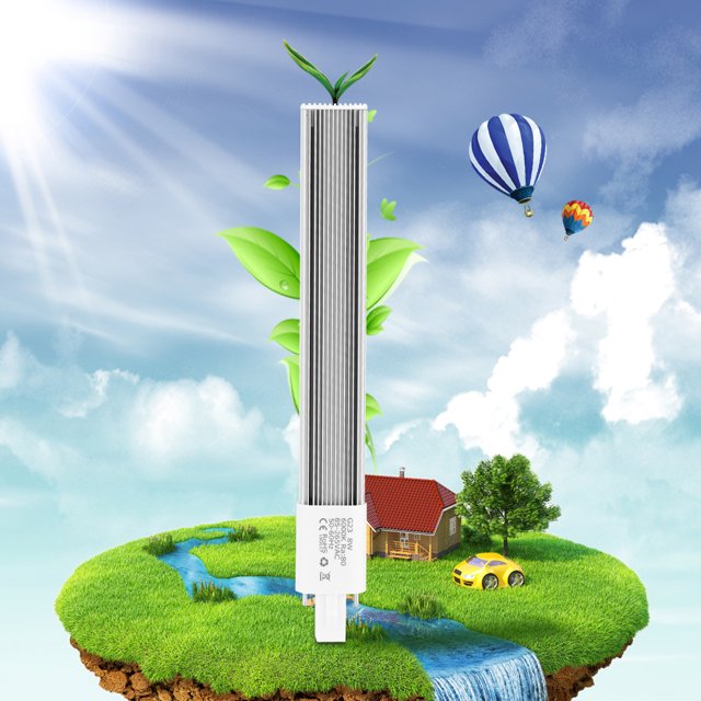 Lámpara LED compacta de 2 pines y 8 W, bombilla de tubo de bajo consumo, 85-265 V CA (blanco cálido GX23)