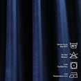 thumbnail image 3 of 3S Brother's Solid Luxury Matte Velvet Soft Curtains Set of 2 Panels Hanging Back Tap & Rod Pocket Home Décor Bedroom Kitchen Office Windows Room Darkering ( Admiral-Berry-52"x95"), 3 of 6
