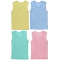 thumbnail image 5 of ToBeInStyle Girls' Pack of 4 Ultra-Soft Cotton Tank Tops w/ Ruffle Hem - Polka Dots - 10 Years Old, 5 of 7