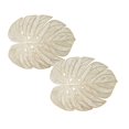 thumbnail image 1 of Oleegame Ensemble de 2 Pcs Napperon Élégant en PVC Ajouré avec Motif de Feuilles de Tortue, Napperon avec Feuilles de Simulation, Tapis de Table Résistant à l'Huile et Durable pour Isolation Thermique Or, 1 of 7
