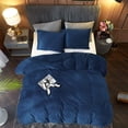 thumbnail image 2 of Funda Nórdica King Size 3 Piezas Franela Azul Marino Funda Nórdica King Velvet Comforter, 2 of 8