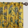 thumbnail image 5 of Thermal Curtains 63 Inch Length for Summer Heat,Light Heat Blocking 50% Black Out Nature Tree MCM Tropical Curtains for Living Room Bedroom 2 Panels Set,Yellow, 5 of 8