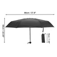 thumbnail image 4 of Unique Bargains 1 Pcs Compact Umbrella Thickened Black Vinyl Magic Black, 4 of 6