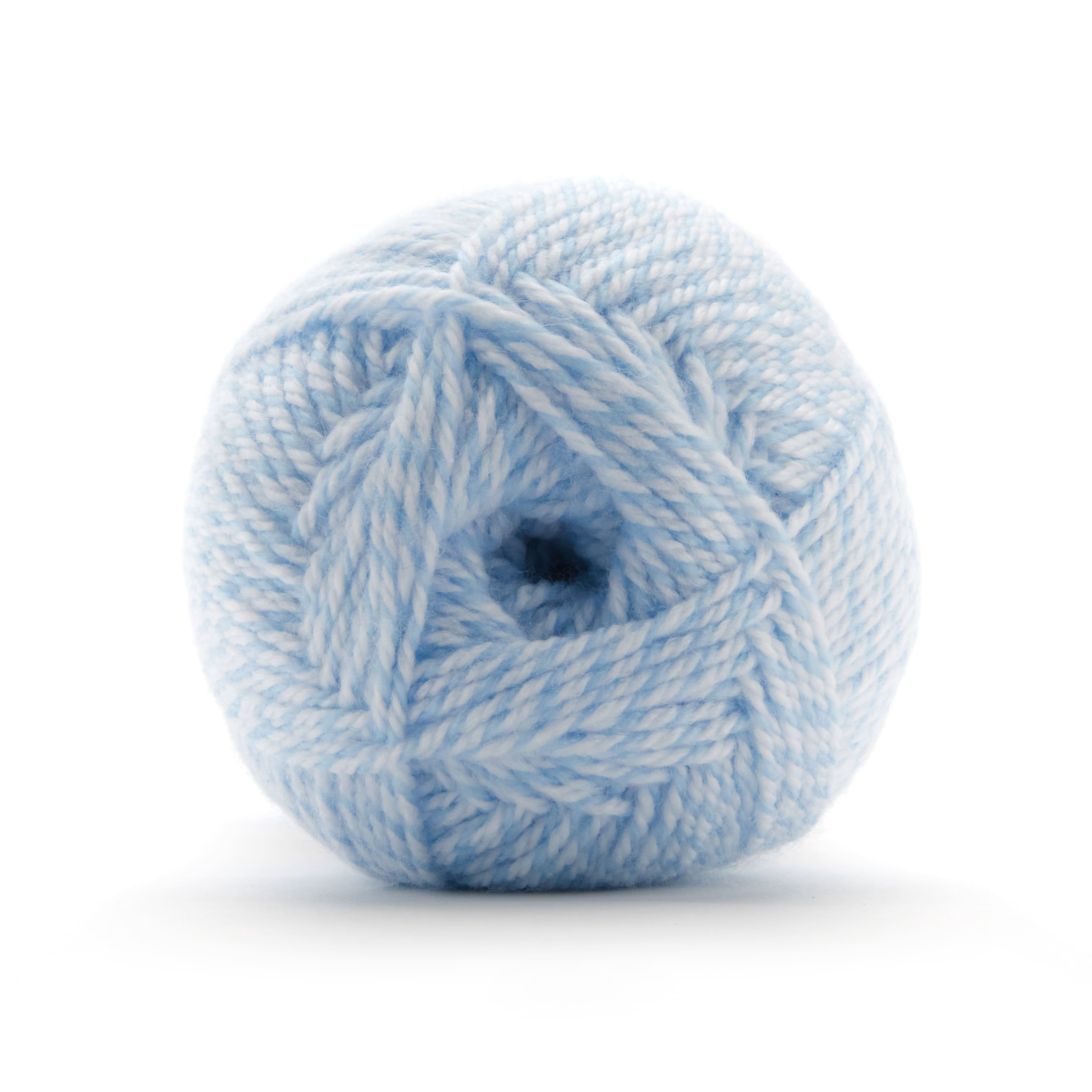 Loops & Threads Blue Marl Delicate DK Yarn - Light Weight Yarn for Knitting, Crochet, Weaving, Arts & Crafts, 15 Pack