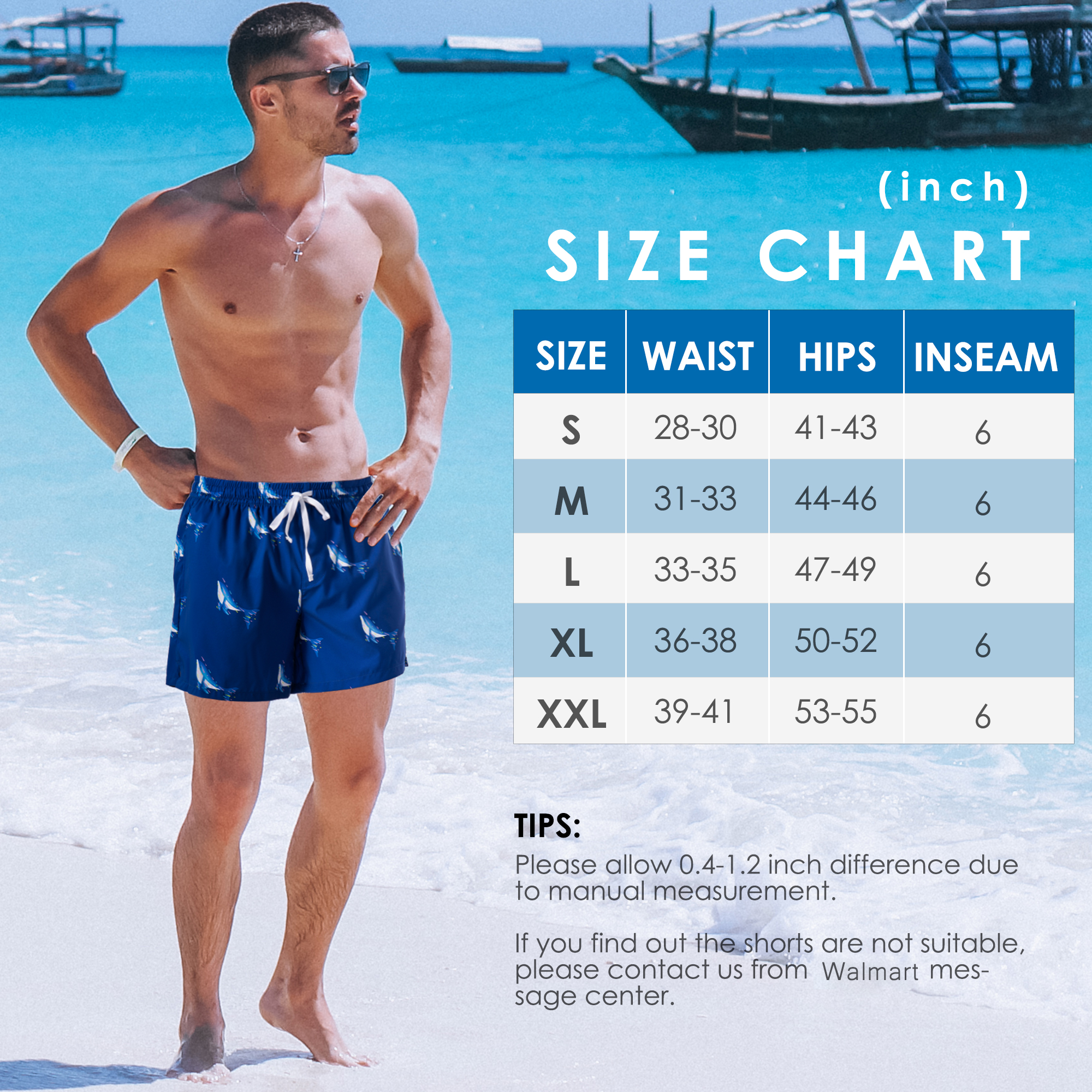 REDESS Men's Swim Trunks with Compression Liner, Black photo 6