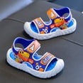 thumbnail image 6 of Gubotare Baby Boy Sandals Toddler Toddler Wide Toe Box Boys Girls Sandals Baby Flats Zero Drop with Hook and Loops Non-Slip Summer Shoes Size 7 (Blue,7 Toddler), 6 of 7