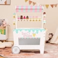 thumbnail image 2 of Costway Carrito de Helado de Juguete de Simulación de 12 Accesorios de Helado Juego de Carretilla de Madera para Niños y Niñas 3+ Años, 2 of 8