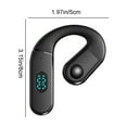 thumbnail image 3 of Open Ear Wireless Bluetooth Headphones, Pain-Free Air Conduction Ear Buds with LED Digital Display Charging Case, Sweat Resistant for Running, Safe Driving, and Extended Daily Use,Black, 3 of 8