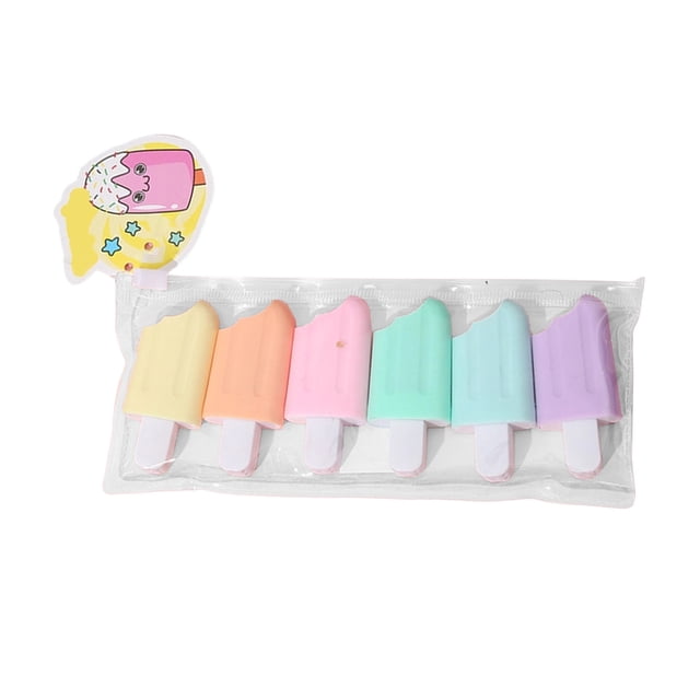 SIfdSeng A Pack of Ice Highlighter Pens Cute Candy Colored Highlighter Pens Stationery Professionally Designed 1ml