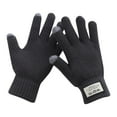 thumbnail image 2 of Dyfzdhu Men Winter Touch Screen Gloves Warm Stretch Knitted Mittens Outdoor Grey, 2 of 5
