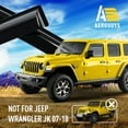 thumbnail image 5 of AEROGUYS Tape-On Window Deflectors Extra Durable Window Visors Rain Guards Fit for Jeep Wrangler 2018-2026 JL/Gladiator 2020-2026,Sun Visors, Wind Deflectors,Vent Visors,Car Accessories - 4pcs AG0085, 5 of 9
