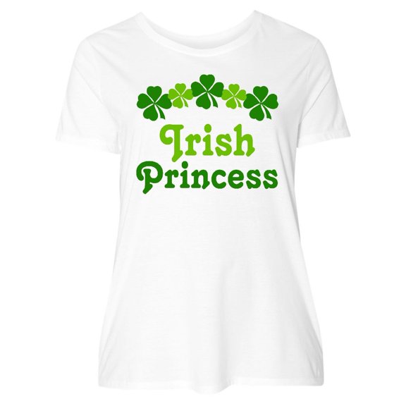 Inktastic Irish Princess (clover) Women's Plus Size T-Shirt