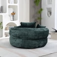 thumbnail image 3 of Oversized Chenille Bean Bag Chair for Adults & Kids, Indoor & Outdoor Lazy Bean Bag Sofa with Wrap-Around Backrest & Pillows for Bedroom, Living Room, Playroom, 42.52''x42.52''x20.47'', Emerald, 3 of 7