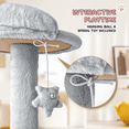 thumbnail image 5 of MoNiBloom 72 Inch Cat Tree Tower for Indoor Cats Large Adults, Cat Tower with Scratching Post, Multi Level Furniture Activity Center with Cat Condo Pet Play House, Light Grey, 5 of 8