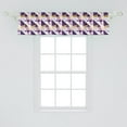 thumbnail image 2 of Ambesonne Geometric Window Valance, Composition of Triangles and Other Shapes Modern Abstract Art, Curtain Valance for Kitchen Bedroom Decor with Rod Pocket, 54" X 12", Purple Earth Yellow, 2 of 3