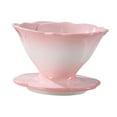 thumbnail image 2 of ACDANC 2026 New Pour Over Coffee Maker Ceramic Coffee Dripper for Home Travel Manual Porcelain Cone Brewer Delicate Decoration Flower Shaped Pink Pour Over Coffee Dripper, 2 of 7