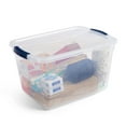 thumbnail image 2 of Open Box Rubbermaid 30 Quart Plastic Storage Tote Container with Lid (6 Pack), 2 of 6