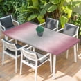 thumbnail image 2 of Pink Ombre Table Cloths for 5 Foot Rectangle Tables, Modern Grey Gradient Farmhouse Art Patio Waterproof Elastic Fitted Tablecloths, Washable Rectangular Table Cover for Camping, 2 of 8