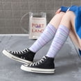 thumbnail image 5 of Naloa Striped Gradient Thigh High Socks Extra Long Stretchy Sock Women Over Knee High Opaque Stocking Daily Wear, 5 of 6