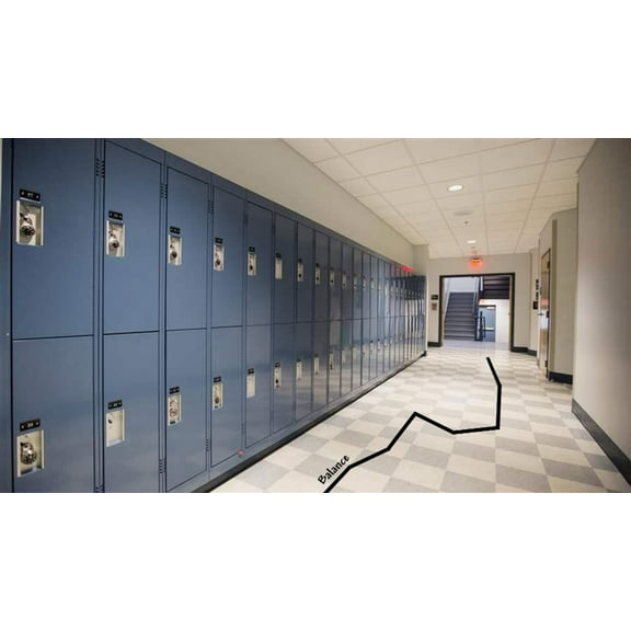 Balance Lines Sensory Path Floor Decals for Kids - Die-Cut Vinyl Sensory Walk Decals - Education Sensory Walking Path Stickers - Daycare School Hallway Decor - Classroom Floor Stickers - 10PC, Black