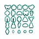 thumbnail image 3 of Kit de 25 cortadores de formas de arcilla polimérica, cortadores de aretes de arcilla para arcilla polimérica Verde, 3 of 9