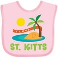 thumbnail image 3 of Inktastic I Love St. Kitts Boys or Girls Baby Bib, 3 of 4
