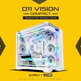 thumbnail image 2 of Carcasa compacta Lian Li O11Vision de vidrio templado de acero blanco ATX, 2 of 7