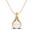thumbnail image 1 of Collier Pendentif Femme en Argent Sterling 925 Perle Ronde 6 mm Vermeil Solitaire, 1 of 3