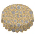 thumbnail image 2 of Pioneer Flower Floral Print Pattern Round Tablecloth 70"x70", Wrinkle Resistant Wipeable Table Cover for Kitchen Dining Room Picnic Patio and Party, 2 of 6