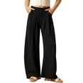 thumbnail image 7 of OGLCCG Girls High Waisted Uniform Pants Kids Wide Leg Pleated Dress Pants Casual School Uniform Trousers with Pockets 5-15 Years, 7 of 7