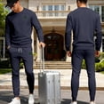 thumbnail image 5 of Zimjoy Mens Sweatsuit Athletic Track Suits Mens Casual Pullover Hoodie and Sweatpants Set Fall Outfits with Pockets, Navy 2XL, 5 of 7