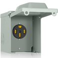 thumbnail image 1 of Caja de enchufe RV PAULINN de 50 amperios Nema 14-50R 125/250 V con tapa, 1 of 8