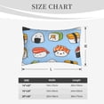 thumbnail image 6 of Daiia Kawaii Sushi Bedding Waterproof Pillow Protector Zippered Queen – Bed Bug Proof Pillow Encasement-16"x24", 6 of 9