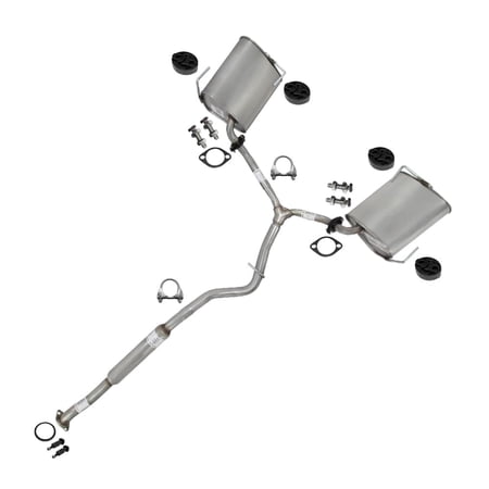 Northeastern Exhaust Resonator Y-Pipe & Muffler Kit Fits 2008-2013 Subaru Impreza & Forester 2.5L - Direct Fit | Stainless Steel System Kit