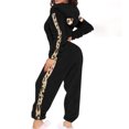 thumbnail image 5 of Women's Ultra Comfy Lounge Fleece Romper Onesie Pajamas Cute Ear Hood Zip up Warm Hoody One Piece Pajamas Jumpsuit, 5 of 7