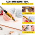thumbnail image 3 of 780W Flex Shaft Rotary Carver Tool with Stepless Speed Foot Pedal - 500-23000RPM, 3-Jaw Chuck & 131PCS Attachments for Grinding, Polishing, Jewelry Making, 3 of 11