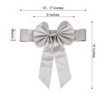 thumbnail image 4 of BalsaCircle 5 Silver Reversible Satin Faux Leather Bow Tie Chair Sashes Buckles Party Event, 4 of 8