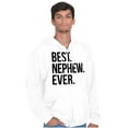 thumbnail image 4 of Best Nephew Ever Family Aunt Uncle Men's Big & Tall Graphic Zip Up Hoodie Brisco Brands 2X, 4 of 5