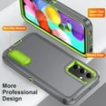 thumbnail image 4 of For Samsung A15 Military Grade Dual Layer Shockproof Phone Case Build With Kickstand Dustproof Drop Proof Protective Cover for Galaxy A15 5G 6.5"(Gray/Green), 4 of 8