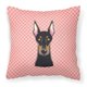 thumbnail image 1 of "Caroline's Treasures BB1245PW1414 Almohada decorativa doberman rosa con tablero de ajedrez, grande, multicolor" Caroline's Treasures BB1245PW1414, 1 of 1