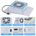 thumbnail image 3 of Cooling Fan with Plate Cover for PS5 Slim,with RGB LED Lights & 2 USB HUB for PS5 Slim Digital and Disc, 3 of 4